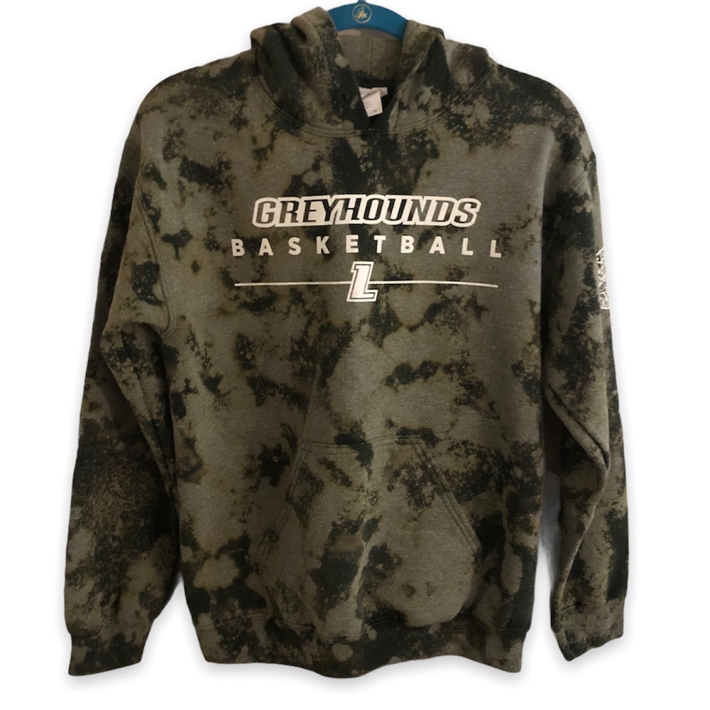 Loyola Basketball Sweatshirt Forest Green, Reworked/Upcycled LUM Hoodie, Small
